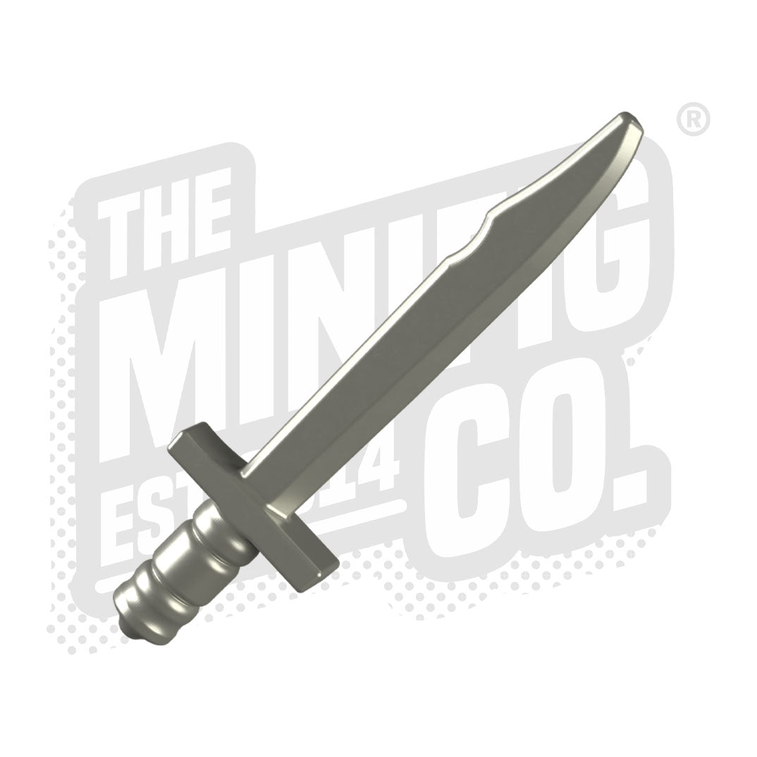 Custom Printed Lego - Falchion Cleaver (Pearl Light Grey) - The Minifig Co.