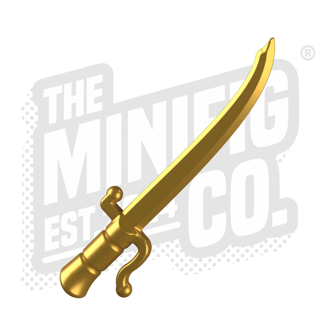 Custom Printed Lego - Falchion Saber (Gold) - The Minifig Co.