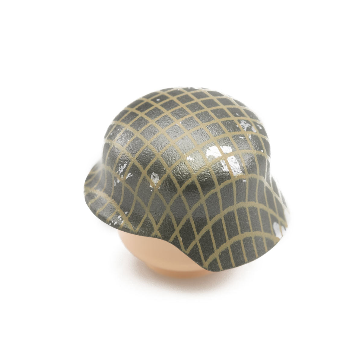 Custom Printed Lego - Weathered/Netted Stahlhelm - The Minifig Co.