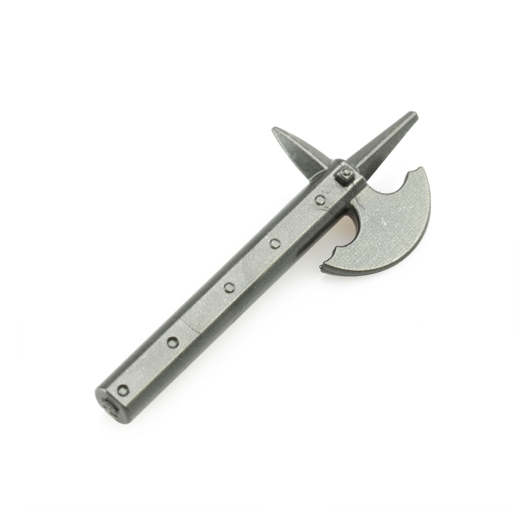 Custom Printed Lego - Medieval Battle Axe (Gunmetal) - The Minifig Co.