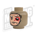Custom Printed Lego - Winter Wrap Heads (Dark Tan) - The Minifig Co.