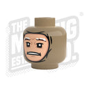 Custom Printed Lego - Winter Wrap Heads (Dark Tan) - The Minifig Co.