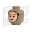 Custom Printed Lego - Winter Wrap Heads (Dark Tan) - The Minifig Co.
