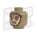 Custom Printed Lego - Winter Wrap Heads (Dark Tan) - The Minifig Co.