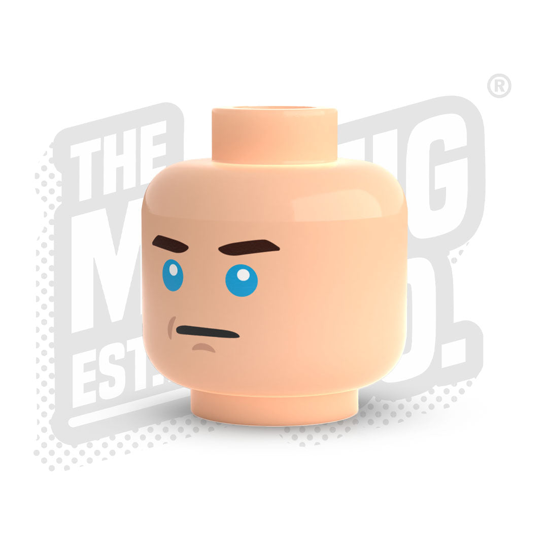 Custom Printed Lego - Blue Eyed Head #05 - The Minifig Co.