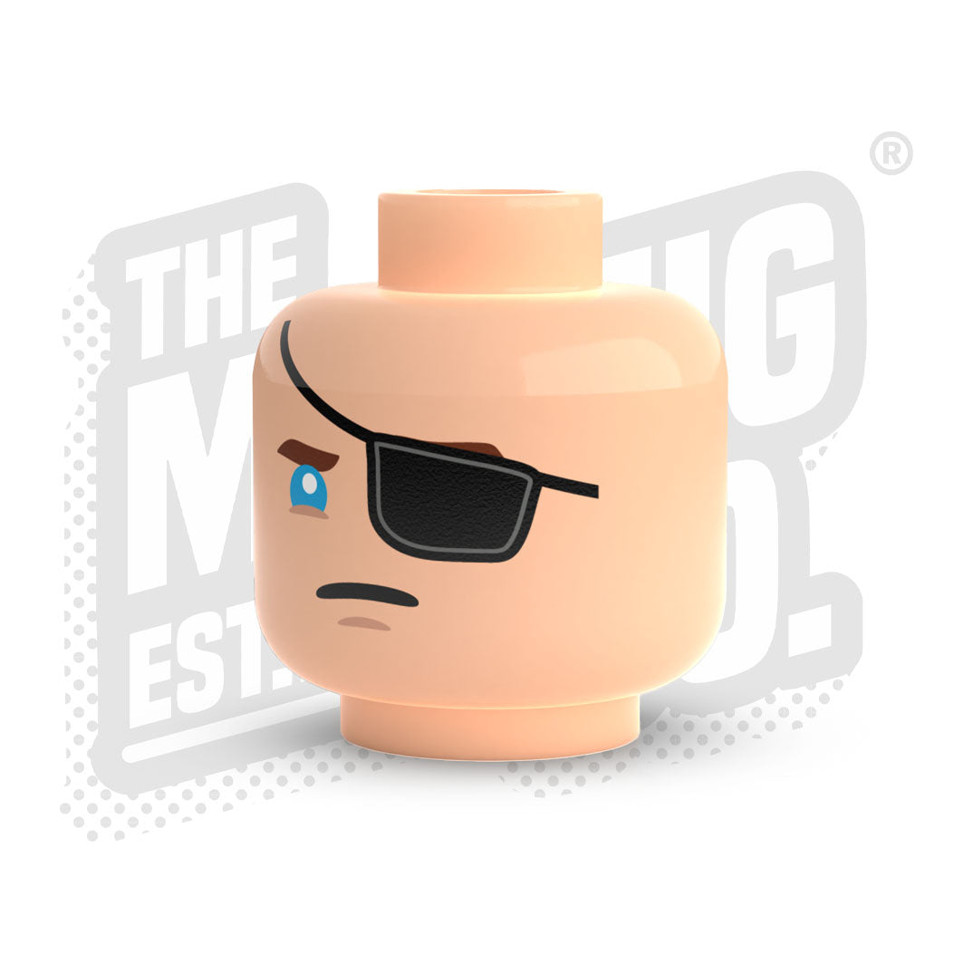 Custom Printed Lego - Eye Patch Head #04 - The Minifig Co.