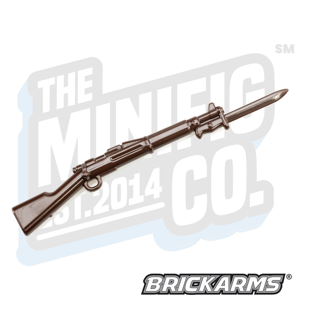 Custom Printed Lego - M1903 Springfield Bayonet Rifle (Dark Brown) - The Minifig Co.
