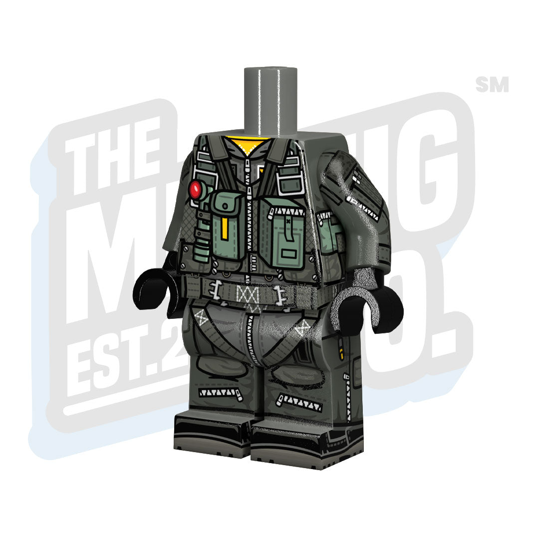 Custom Printed Lego - USN Cold War Pilot Body - The Minifig Co.