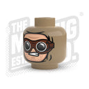 Custom Printed Lego - Goggles Winter Wrap Head #03 - The Minifig Co.