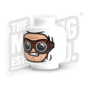 Custom Printed Lego - Goggles Winter Wrap Head #03 - The Minifig Co.