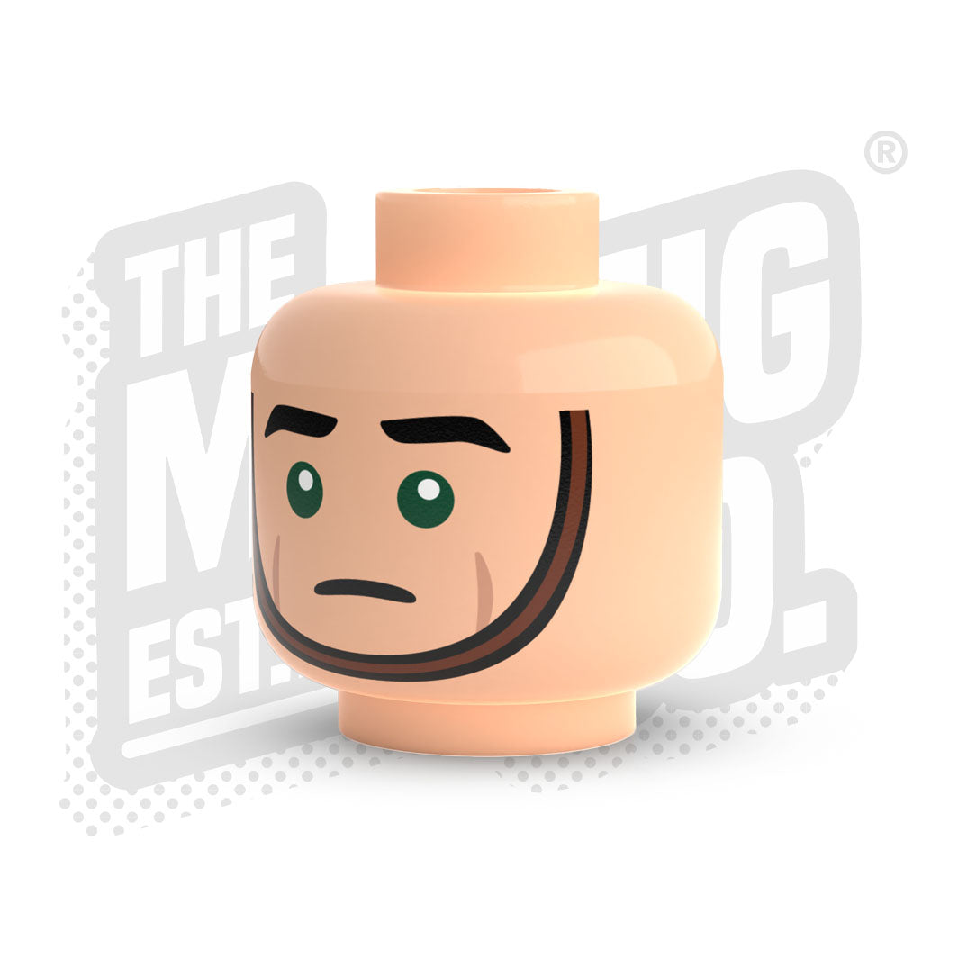 Custom Printed Lego - Green Eyed Head #04 - The Minifig Co.