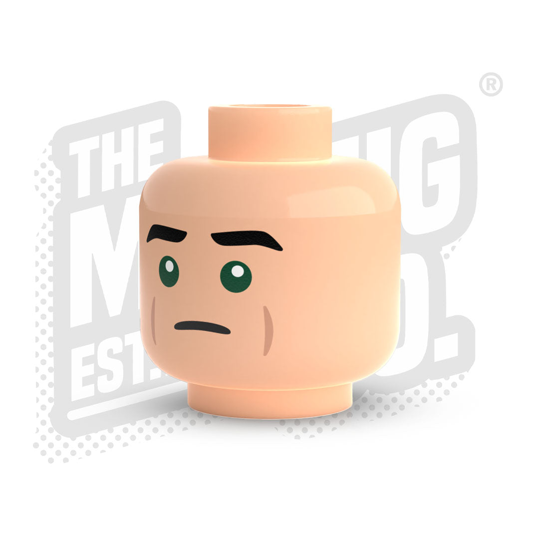 Custom Printed Lego - Green Eyed Head #03 - The Minifig Co.