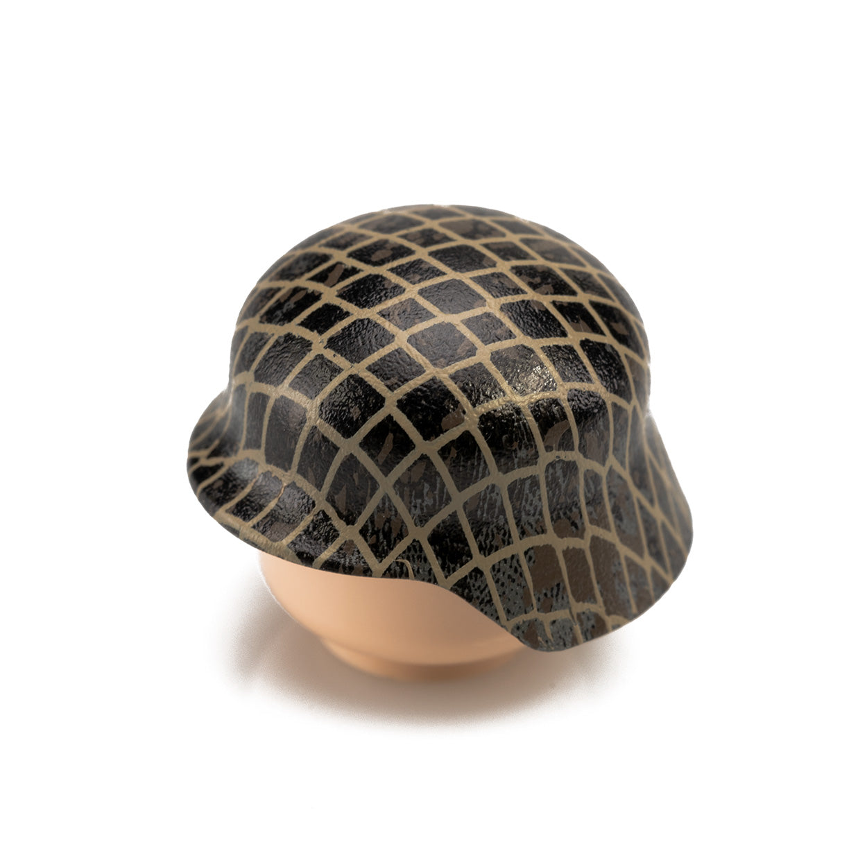 Custom Printed Lego - Grime/Netted Stahlhelm (Gunmetal) - The Minifig Co.