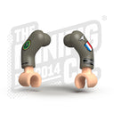 Custom Printed Lego - German Foreign Legion Arm Packs (Old Dark Grey) - The Minifig Co.