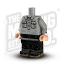 Custom Printed Lego - German Field Service Shirt - Black - The Minifig Co.