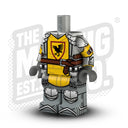Custom Printed Lego - Castle Knight Body - Raven Yellow - The Minifig Co.