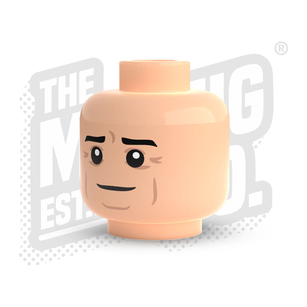 Custom Printed Lego - Smirk Head #06 - The Minifig Co.