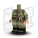 Custom Printed Lego - WWII Soviet Leaf Camo - PPSH - The Minifig Co.