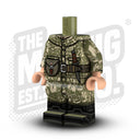 Custom Printed Lego - WWII Soviet Leaf Camo - PPSH/Knife - The Minifig Co.