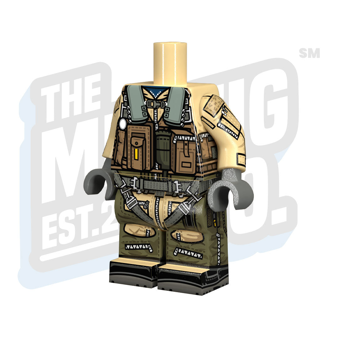 Custom Printed Lego - USN SV-2 Pilot Body - The Minifig Co.
