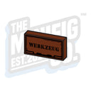 Custom Printed Lego - German Work Crate Tile (1x2) - The Minifig Co.