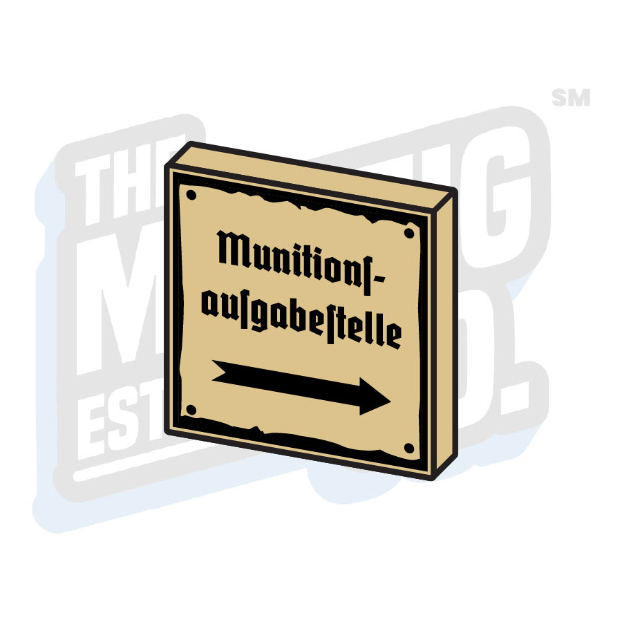 Custom Printed Lego - German Munitions Tile (2x2) - The Minifig Co.