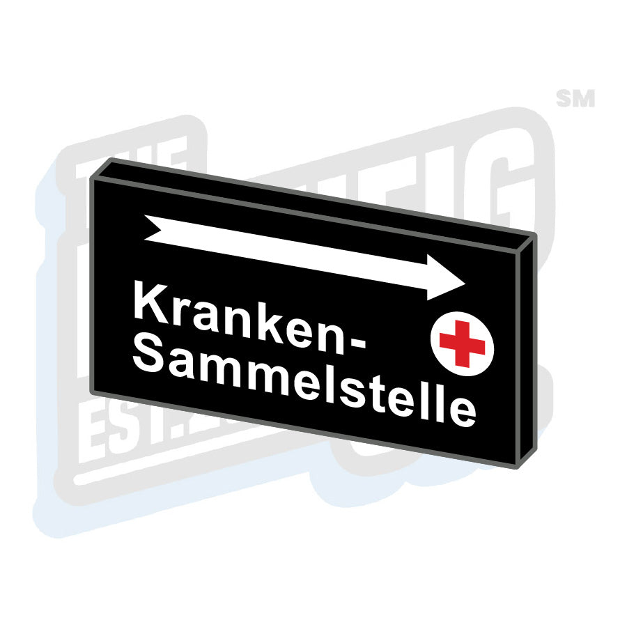 Custom Printed Lego - German Medical Tile (2x4) - The Minifig Co.