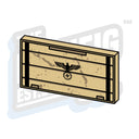 Custom Printed Lego - German Crate Tile (2x4) - The Minifig Co.