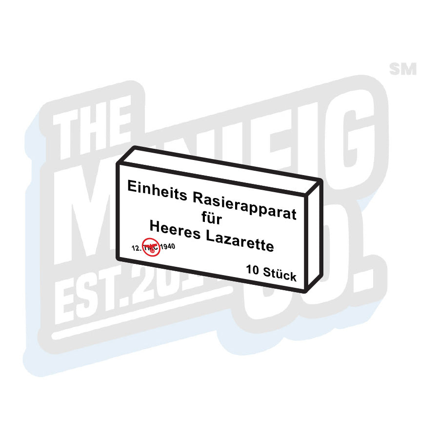 Custom Printed Lego - German Razor Pack Tile (1x2) - The Minifig Co.