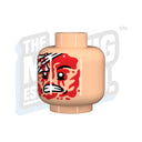 Custom Printed Lego - Injured Head #2 (Lt. Flesh) - The Minifig Co.