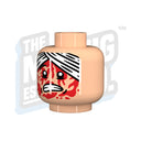 Custom Printed Lego - Injured Head #4 (Lt. Flesh) - The Minifig Co.