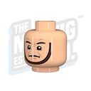 Custom Printed Lego - Chinstrap Head #03 (Lt. Flesh) - The Minifig Co.
