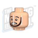 Custom Printed Lego - Chinstrap Head #15 (Lt. Flesh) - The Minifig Co.
