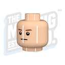 Angry Head #03 (Lt. Flesh) - The Minifig Co.
