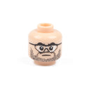 Custom Printed Lego - Ballistic Glasses Head (Lt. Flesh) - The Minifig Co.
