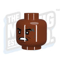 Angry Grime Head (Lt. Flesh) - The Minifig Co.