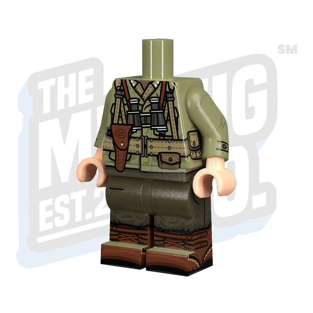 Custom Printed Lego - U.S. Late War Body (Captain) - The Minifig Co.