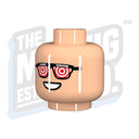 Custom Printed Lego - X-Ray Vision Head (Lt. Flesh) - The Minifig Co.
