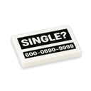 Custom Printed Lego - Single? Hotline Tile (2x3) - The Minifig Co.
