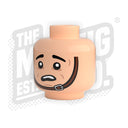 Custom Printed Lego - Chinstrap Buckled Heads (Lt. Flesh) - The Minifig Co.