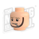Custom Printed Lego - Chinstrap Buckled Heads (Lt. Flesh) - The Minifig Co.