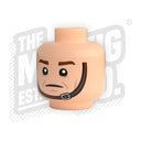 Custom Printed Lego - Chinstrap Buckled Heads (Lt. Flesh) - The Minifig Co.