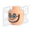 Custom Printed Lego - Chinstrap Buckled Heads (Lt. Flesh) - The Minifig Co.