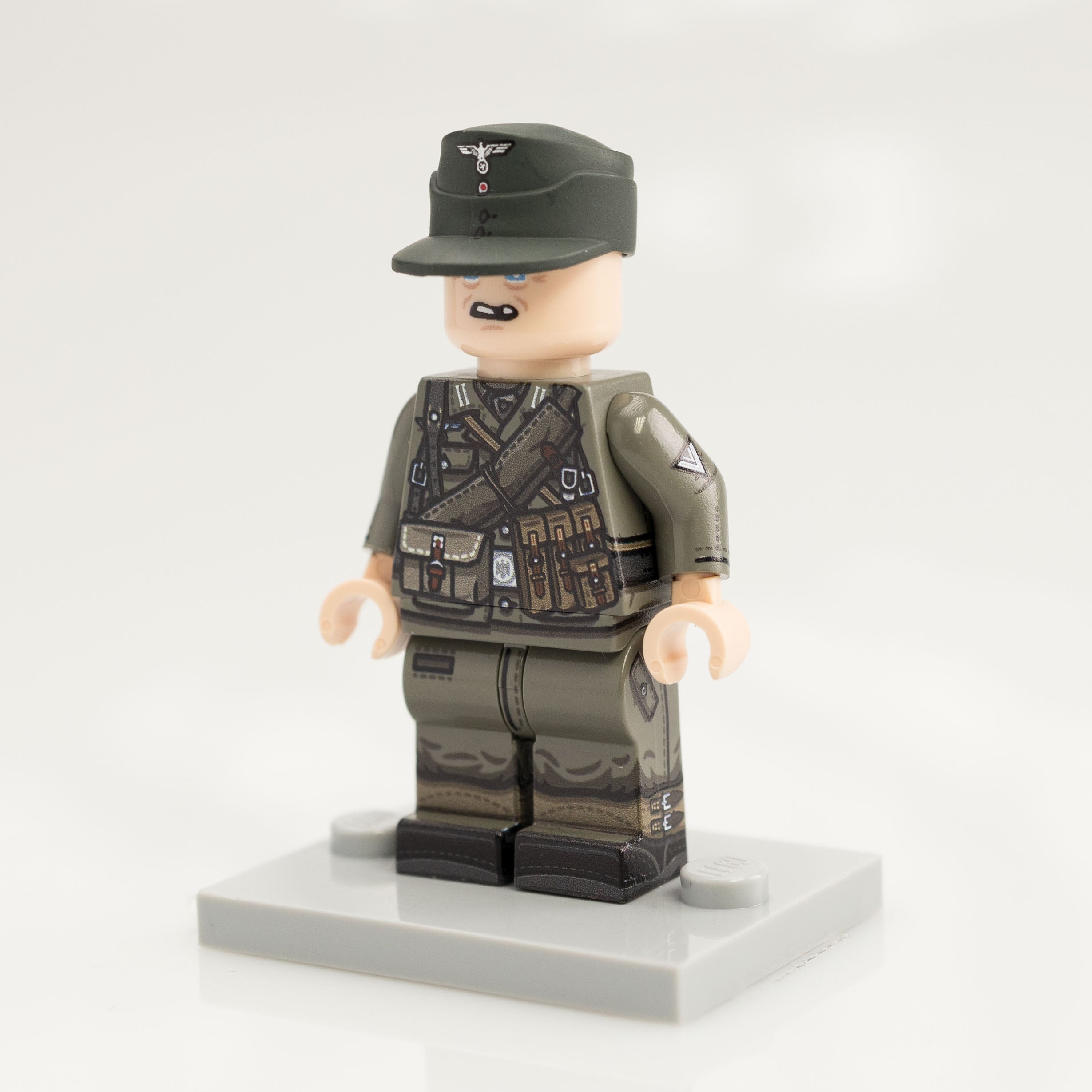 Custom Printed Lego - Old Grey German Minifigure #01 - The Minifig Co.