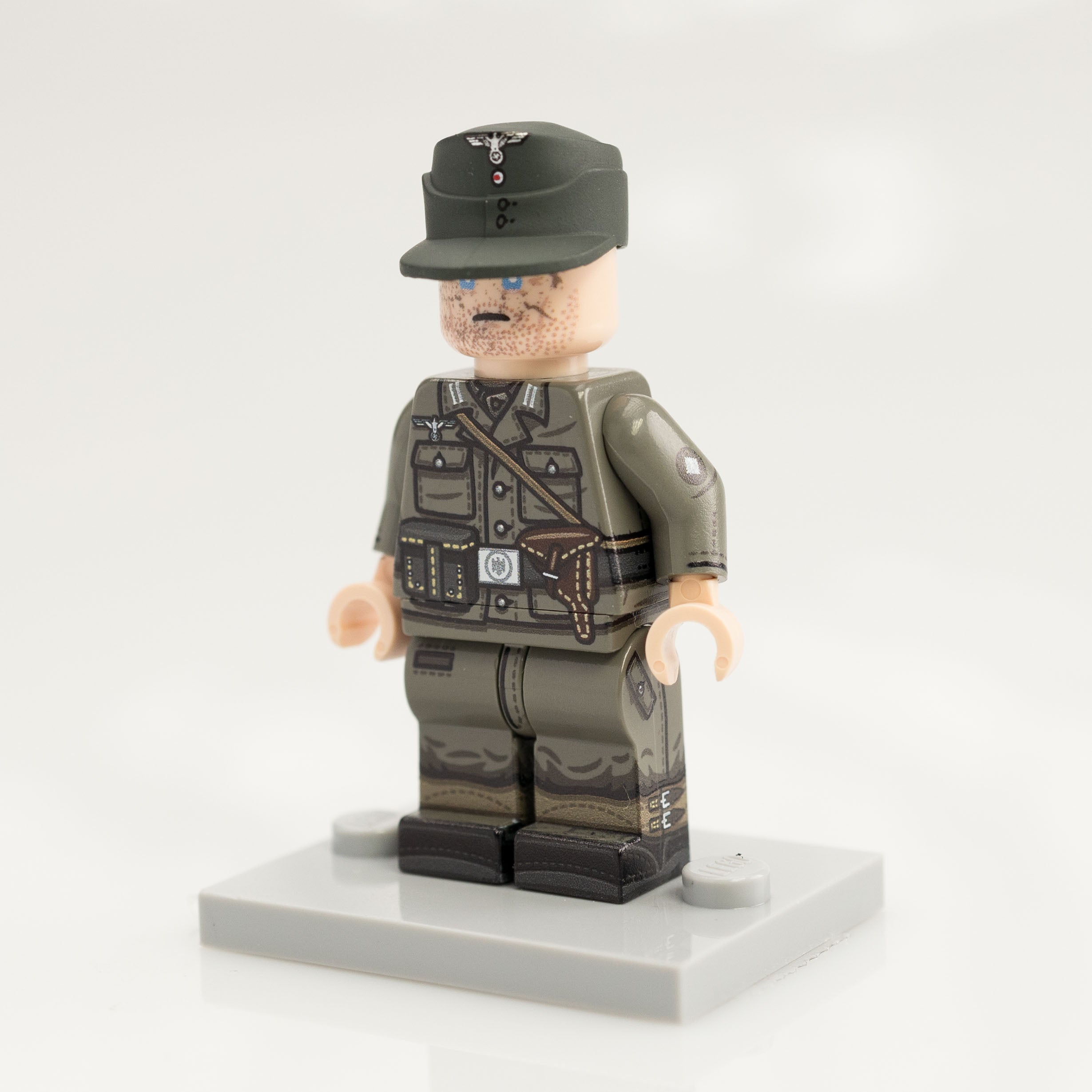 Custom Printed Lego - Old Grey German Minifigure #10 - The Minifig Co.