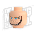 Custom Printed Lego - Chinstrap Buckled Heads (Lt. Flesh) - The Minifig Co.
