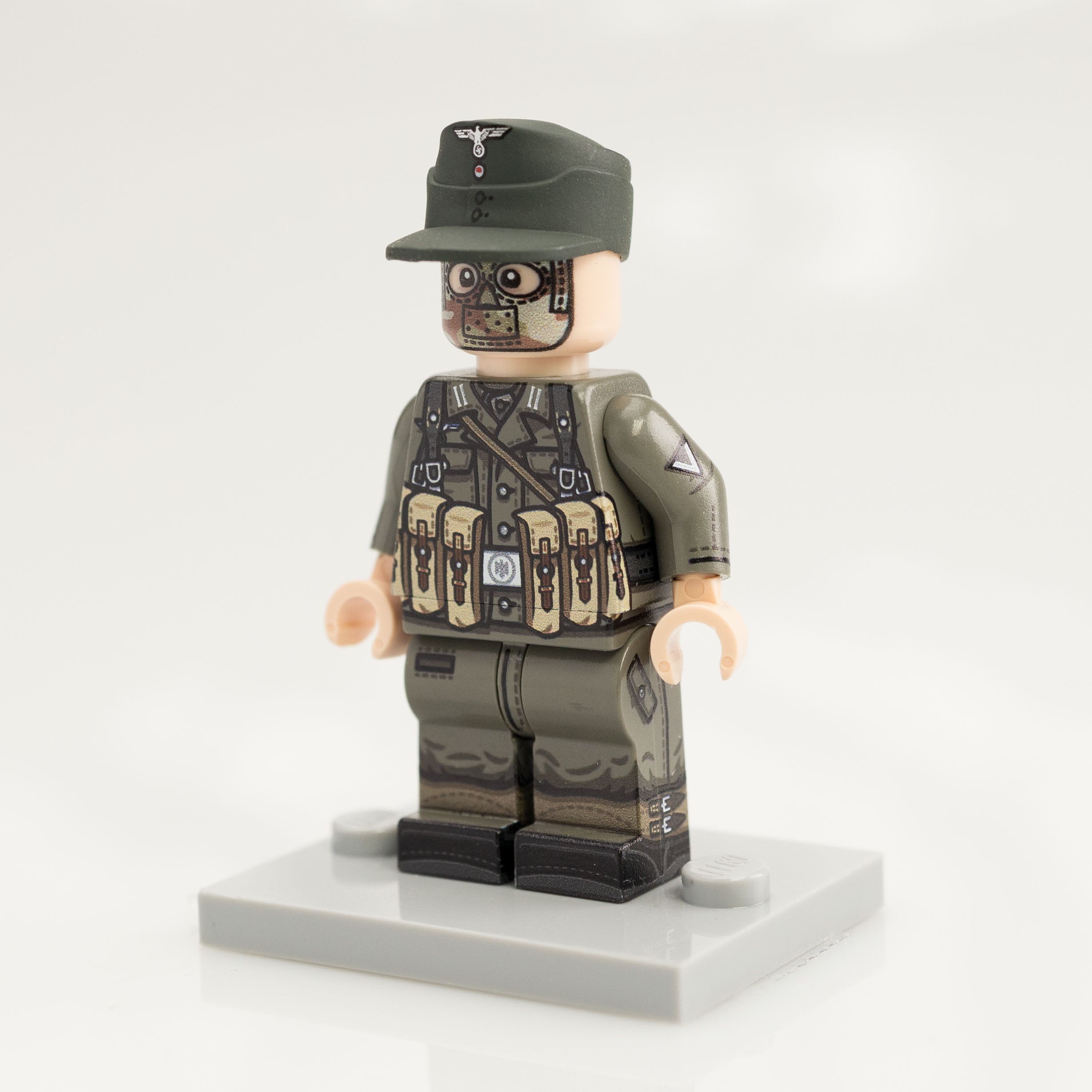 Custom Printed Lego - Old Grey German Minifigure #13 - The Minifig Co.