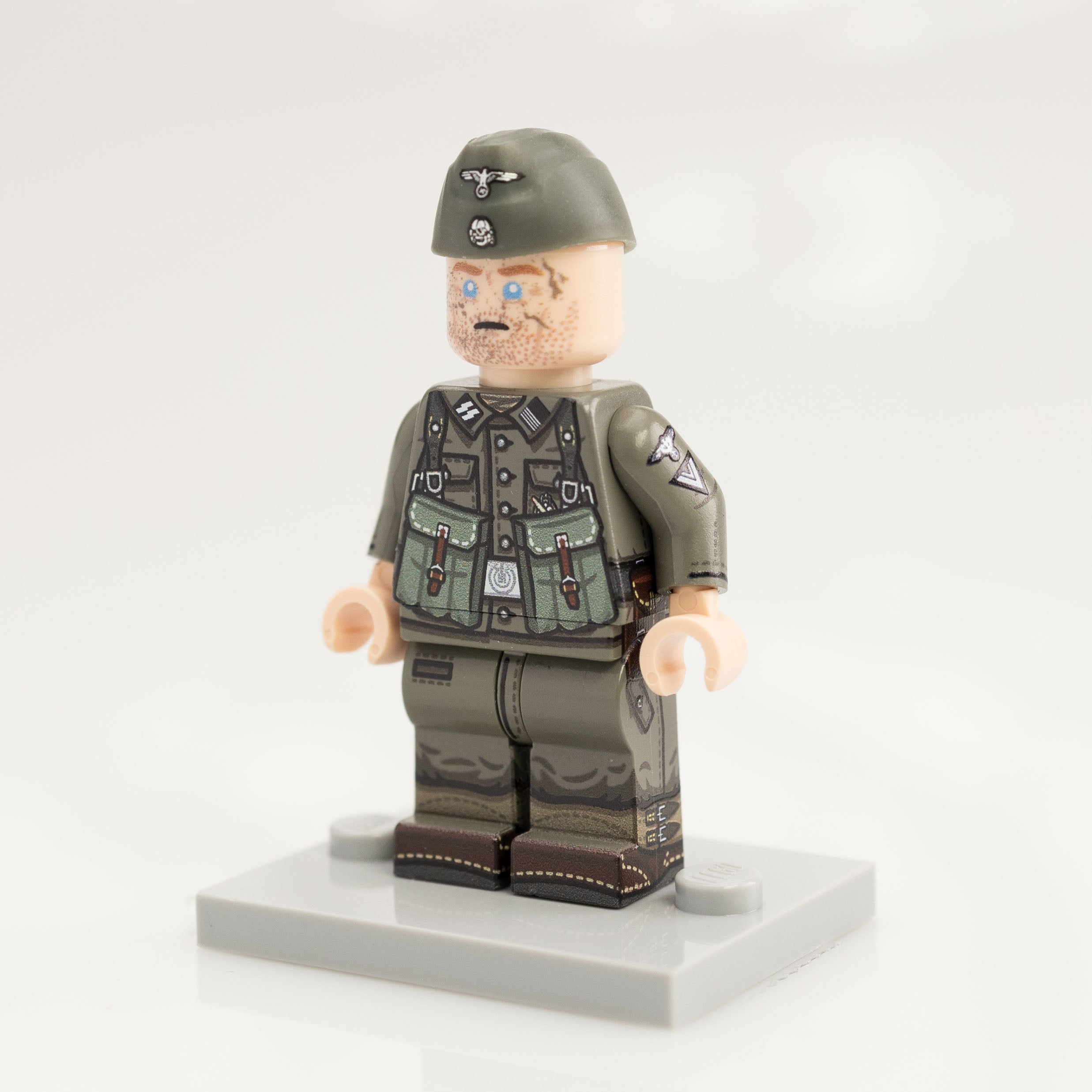 Custom Printed Lego - Old Grey German Minifigure #14 - The Minifig Co.