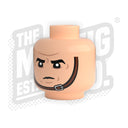 Custom Printed Lego - Chinstrap Buckled Heads (Lt. Flesh) - The Minifig Co.