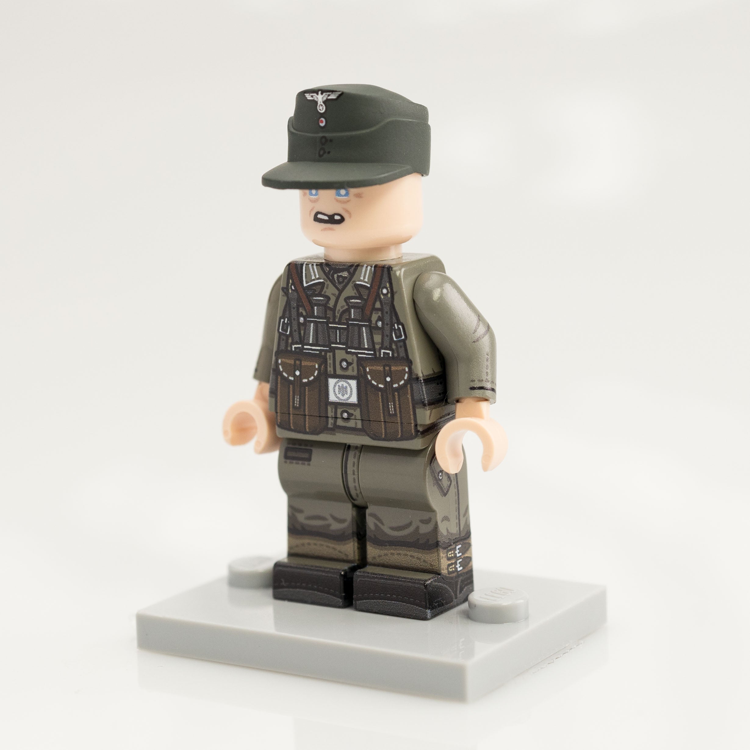 Custom Printed Lego - Old Grey German Minifigure #16 - The Minifig Co.